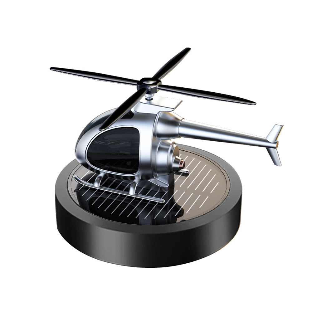 Solar Powered Car Rotation Helicopter Air Freshener Solar Helicopter Car Aromatherapy Diffuser Solar Mini Helicopter Car Diffuser Ornament for Center Console Office Home Furnishings