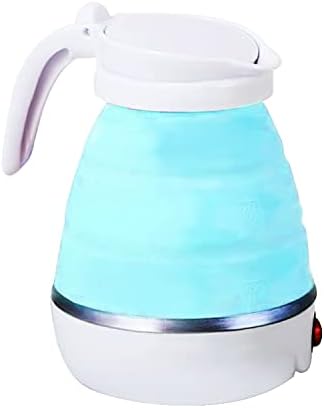 Blue Food Grade Silicone Foldable Electric Kettle for Travel – Compact, Durable, and Convenient