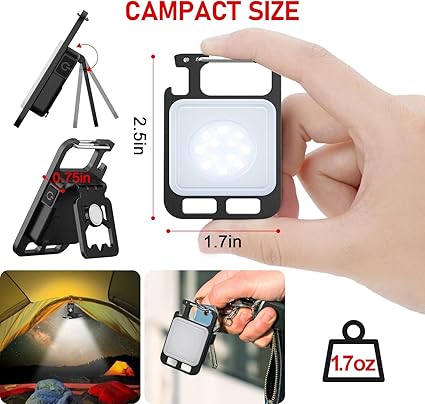 Rechargeable 4 Light Modes Portable Pocket Light Keychain