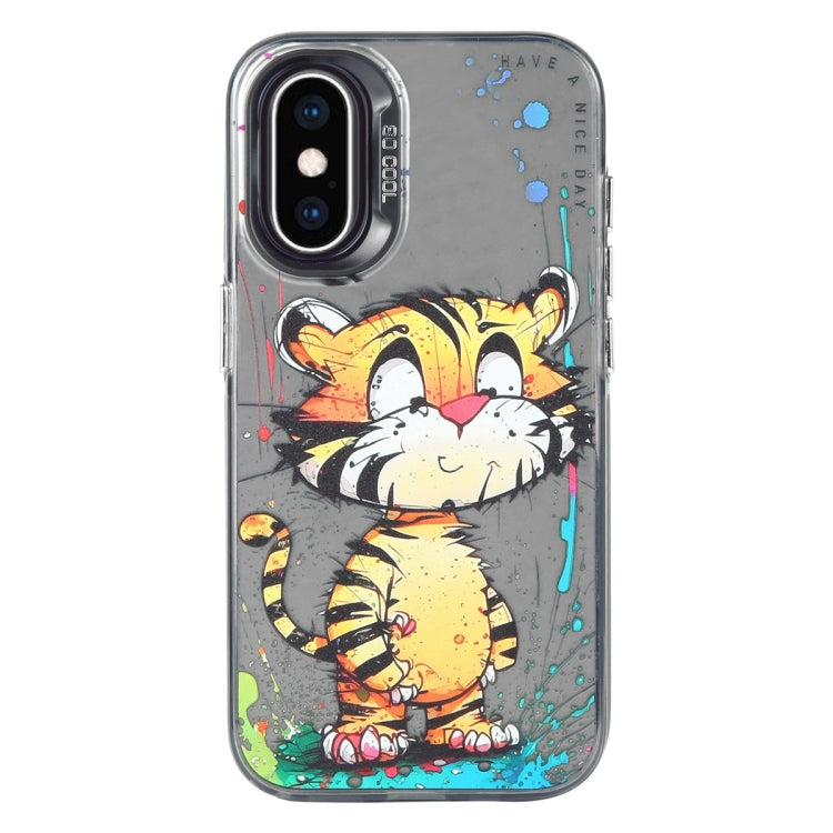 Animal Pattern Oil Painting Series PC + TPU Phone Case, For iPhone XS Max