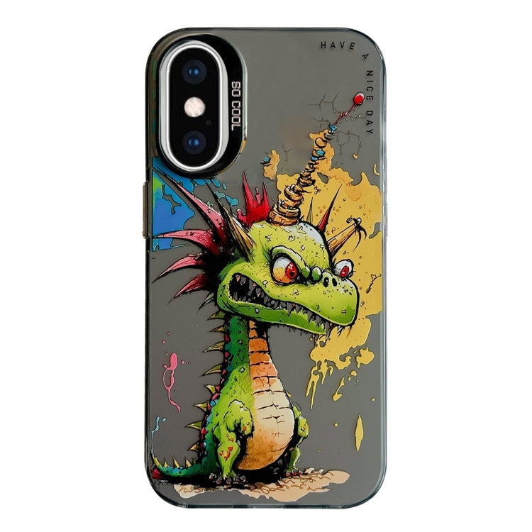 Animal Pattern Oil Painting Series PC + TPU Phone Case, For iPhone XS Max