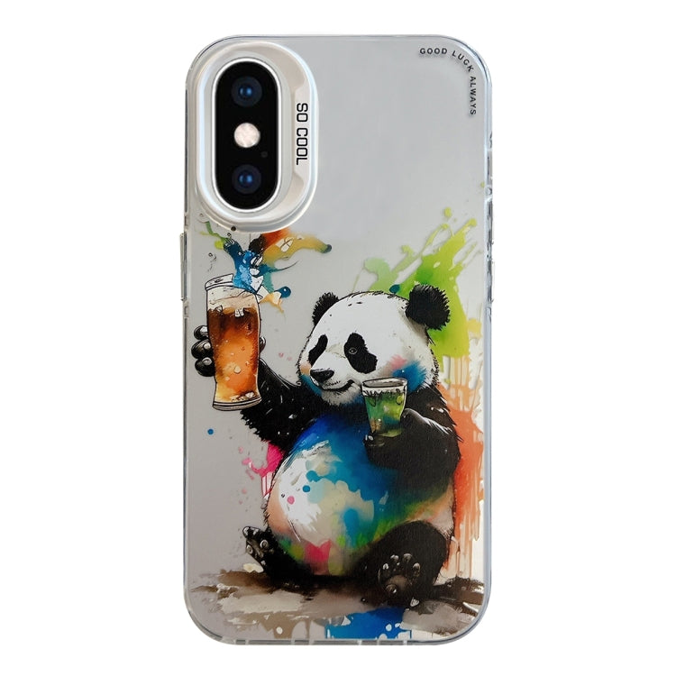 Animal Pattern Oil Painting Series PC + TPU Phone Case, For iPhone XS Max