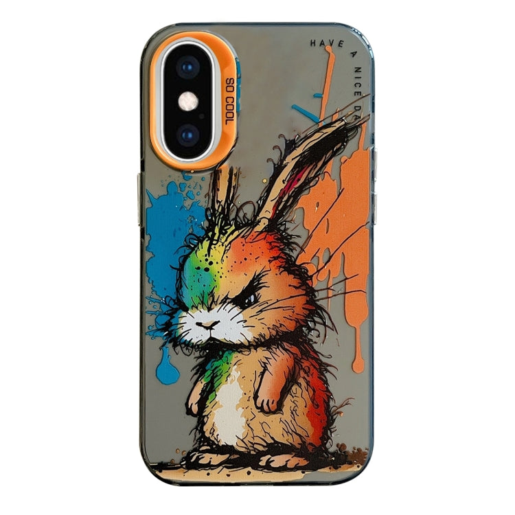 Animal Pattern Oil Painting Series PC + TPU Phone Case, For iPhone XS Max