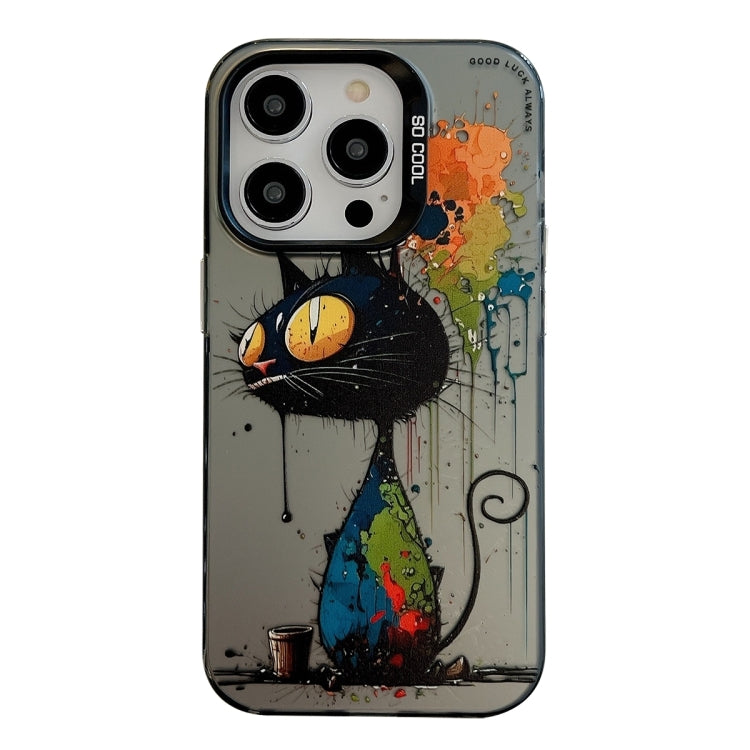 Animal Pattern Oil Painting Series PC + TPU Phone Case, For iPhone 16 Pro