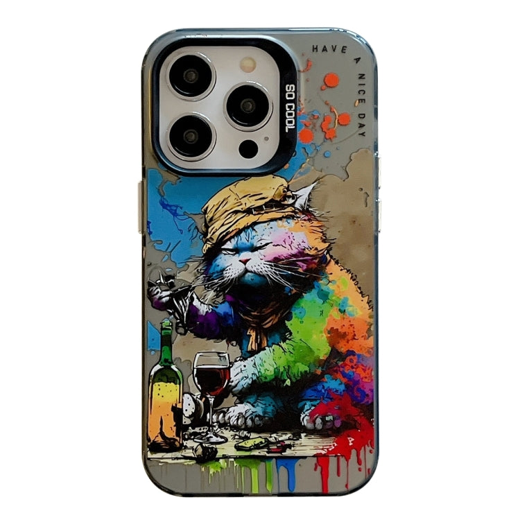 Animal Pattern Oil Painting Series PC + TPU Phone Case, For iPhone 16 Pro