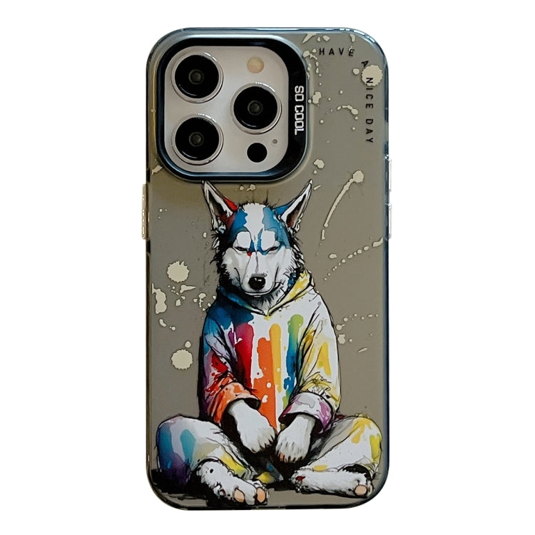 Animal Pattern Oil Painting Series PC + TPU Phone Case, For iPhone 16 Pro