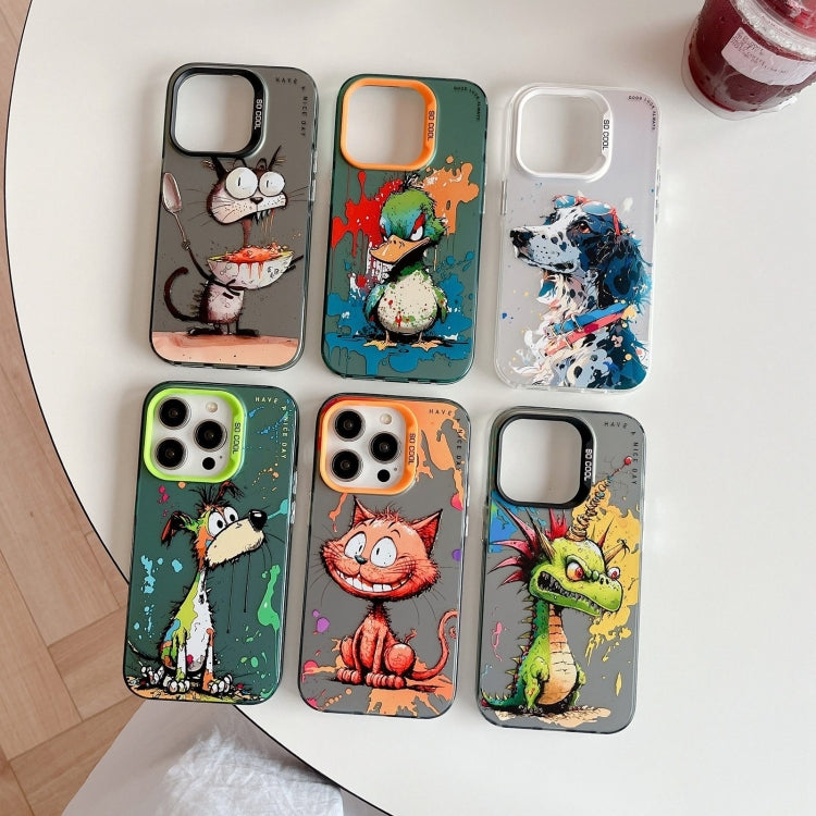 Animal Pattern Oil Painting Series PC + TPU Phone Case, For iPhone XS Max