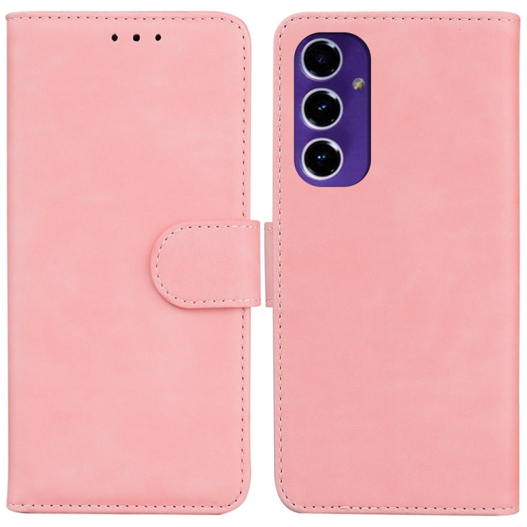 Skin Feel Pure Color Flip Leather Phone Case, For Samsung Galaxy S25 5G, For Samsung Galaxy S25+ 5G, For Samsung Galaxy S25 Ultra 5G, For Samsung Galaxy S24 FE 5G