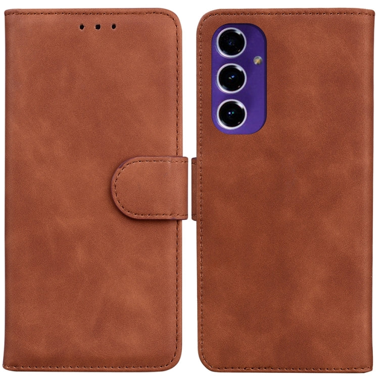 Skin Feel Pure Color Flip Leather Phone Case, For Samsung Galaxy S25 5G, For Samsung Galaxy S25+ 5G, For Samsung Galaxy S25 Ultra 5G, For Samsung Galaxy S24 FE 5G