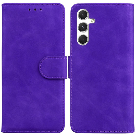 Skin Feel Pure Color Flip Leather Phone Case, For Samsung Galaxy S25 5G, For Samsung Galaxy S25+ 5G, For Samsung Galaxy S25 Ultra 5G, For Samsung Galaxy S24 FE 5G