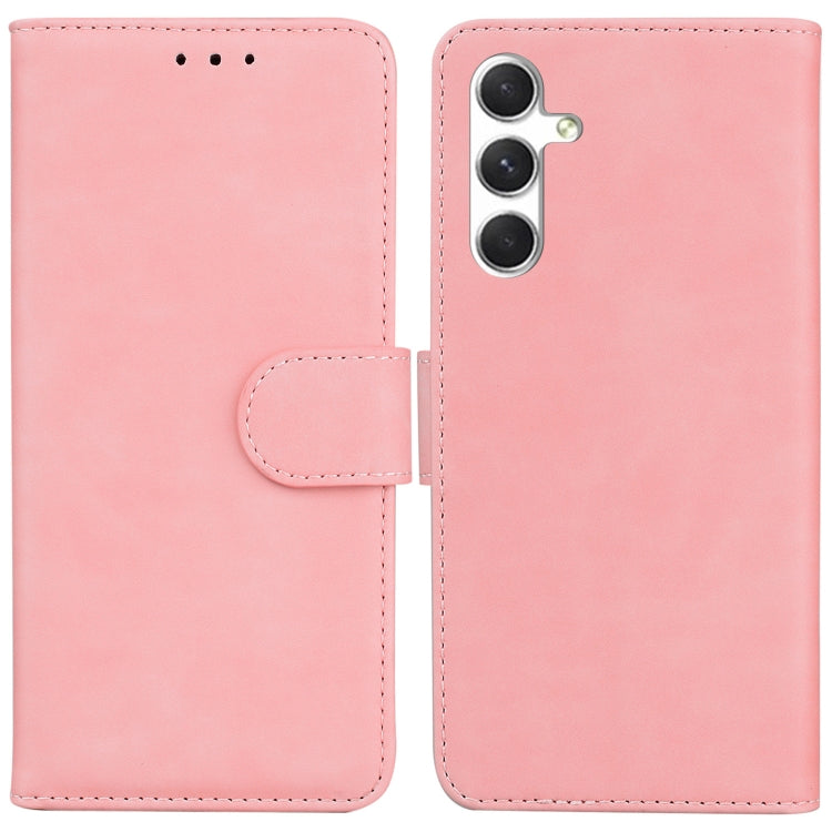 Skin Feel Pure Color Flip Leather Phone Case, For Samsung Galaxy S25 5G, For Samsung Galaxy S25+ 5G, For Samsung Galaxy S25 Ultra 5G, For Samsung Galaxy S24 FE 5G