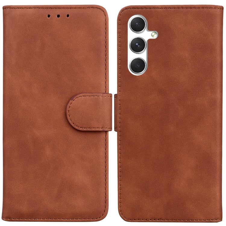 Skin Feel Pure Color Flip Leather Phone Case, For Samsung Galaxy S25 5G, For Samsung Galaxy S25+ 5G, For Samsung Galaxy S25 Ultra 5G, For Samsung Galaxy S24 FE 5G