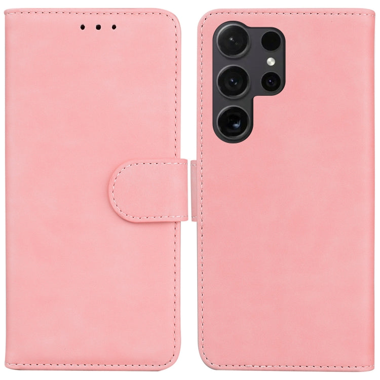 Skin Feel Pure Color Flip Leather Phone Case, For Samsung Galaxy S25 5G, For Samsung Galaxy S25+ 5G, For Samsung Galaxy S25 Ultra 5G, For Samsung Galaxy S24 FE 5G