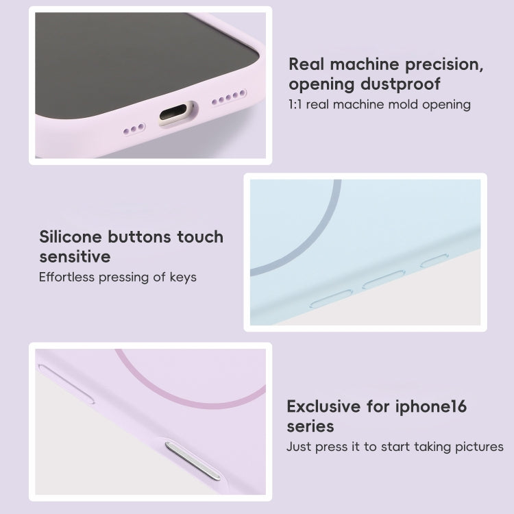 Liquid Silicone MagSafe Phone Case, For iPhone 16 Pro Max, For iPhone 16 Pro, For iPhone 16 Plus