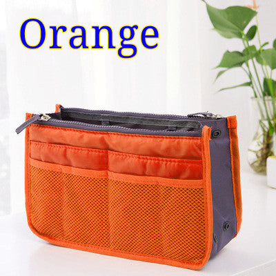 Handbag Organiser, Ladies Travel Insert Organiser Tidy Bag Purse Pouch Zipper Closure Tote 13 Pocket Organiser Diaper Bag Cosmetic Travel Bag Liner Pouch with Handle