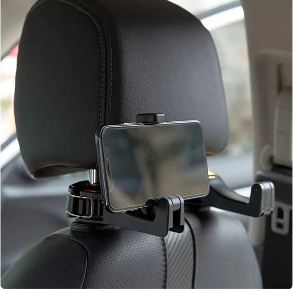 2 in 1 Car Headrest Hidden Hook Gadget Phone Holder Clips for Purse Handbag Black | Automotive Tools & Supplies | Other Auto Tools & Supplies | Other Auto Tools & Supplies