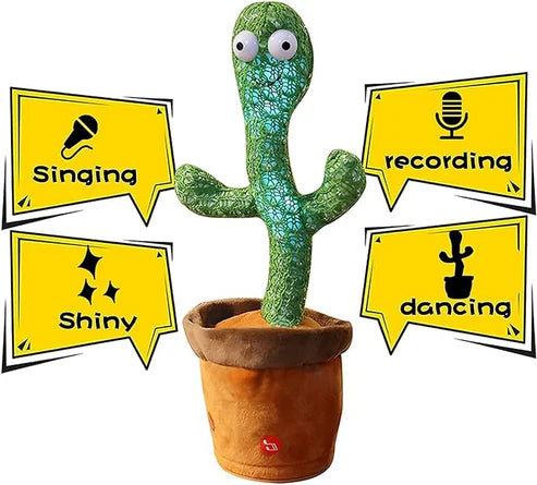 Talking & Dancing Cactus Toy for Kids, Can Sing, Wriggle and Recording Repeat What You Say Funny Educational Toys for Children Playing Home Decor Item