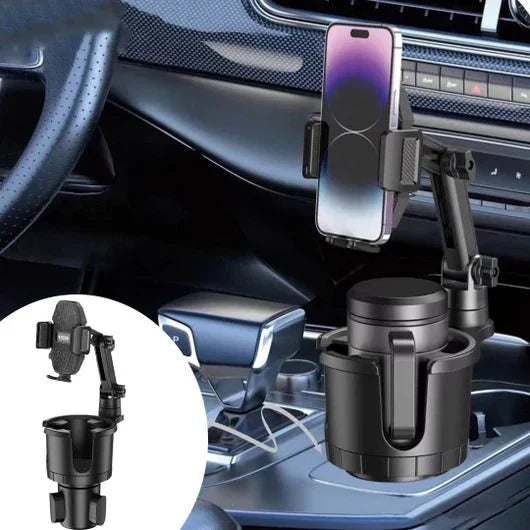 Multi-functional Car Cup Holder 2-in-1 Cup Holder Phone Mount for Car,Adjustable Cup Holder Expander for Car,360° Rotatable Car Phone Holder Mount,Essential Car Interior Accessories for Car Truck SUV