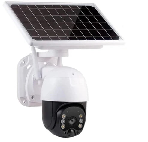 Solar Security Camera Solar CCTV Security Camera Wireless HD Surveillance System 5MP, 4G/5G SIM PTZ Camera with 8X Zoom, 2-Way Intercom, Motion Tracking, SD Card Supported, Pan Tilt and Remote APP