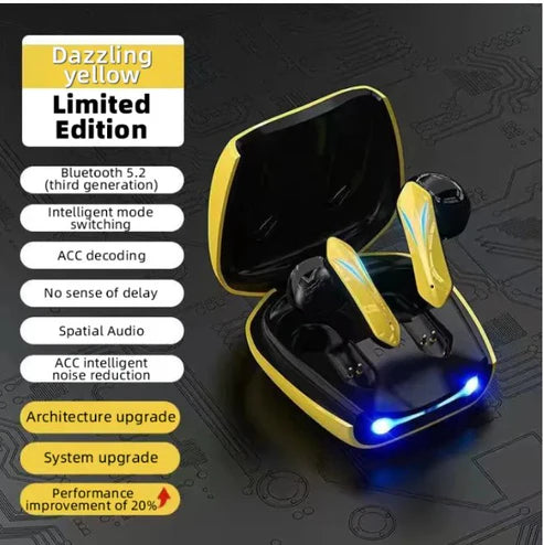 Wireless Bluetooth Gaming Stereo Noise Cancelling Earbuds Headphones Waterproof Sport Earphones with Charging Case